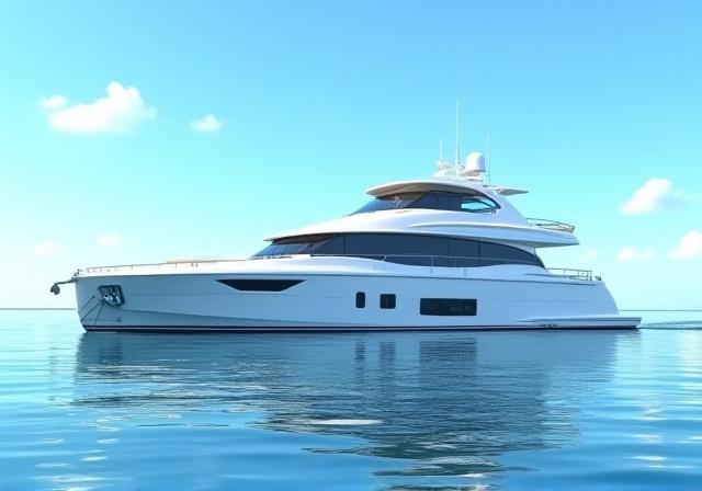 Luxury yacht with professionally installed marine window tinting.